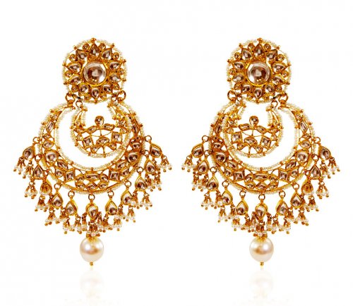22K Gold Chand Bali Earrings 