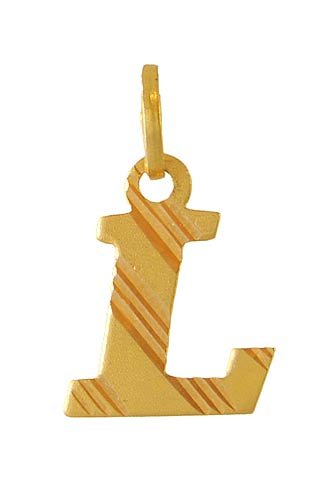 Initial (L) Gold Pendant 