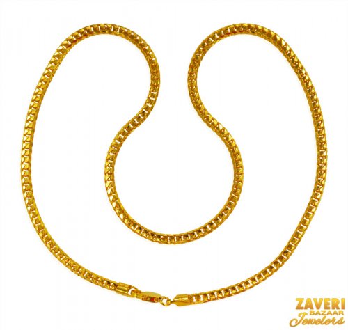 22KT Gold Fox Tail Chain (24 Inch) 