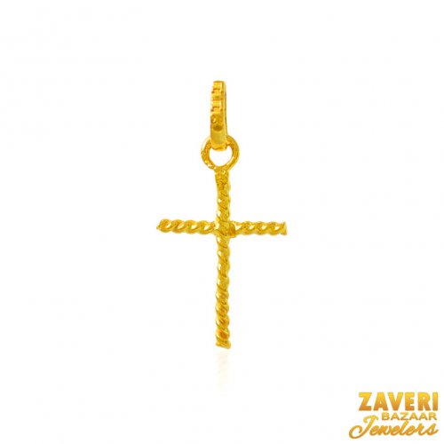 22Kt Gold Fancy Cross Pendant 