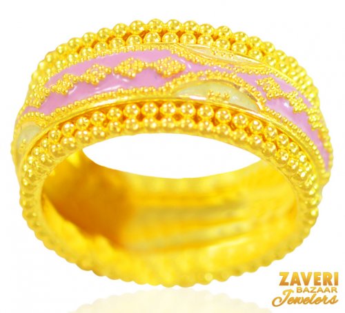 22 Karat Gold Meenakari Band 