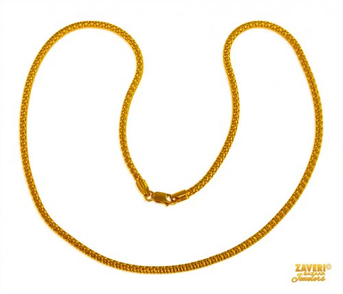 22 Kt Gold Plain Chain 