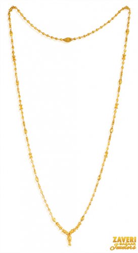 22Karat Gold Long beaded Chain 