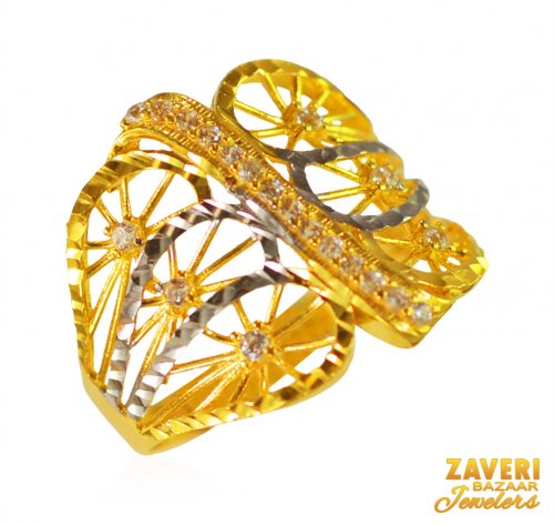22 kt Gold CZ Ring 