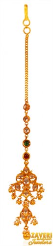 22Kt Gold Antique Maang Tikka 