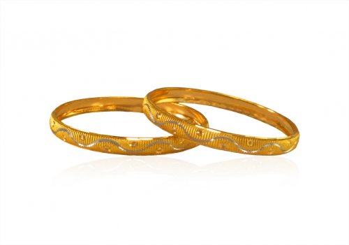 22K Gold Rhodium Baby Bangle 