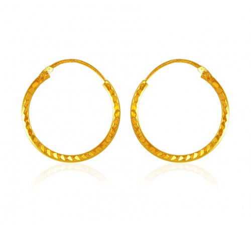 22K Gold Hoop Earrings  