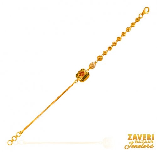 22Kt Gold Two Tone Bracelet 