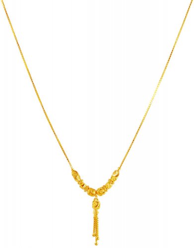 22Kt Gold Dokia Chain 18In 