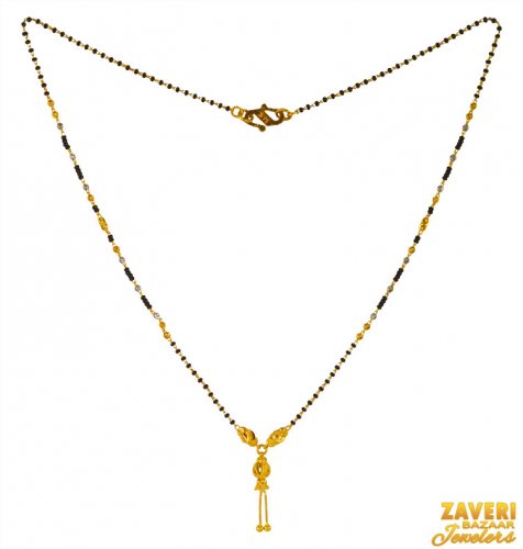 22KT Gold Beads Mangalsutra Chain 