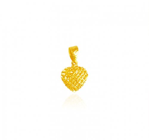 22K Gold Heart Shape Pendant 