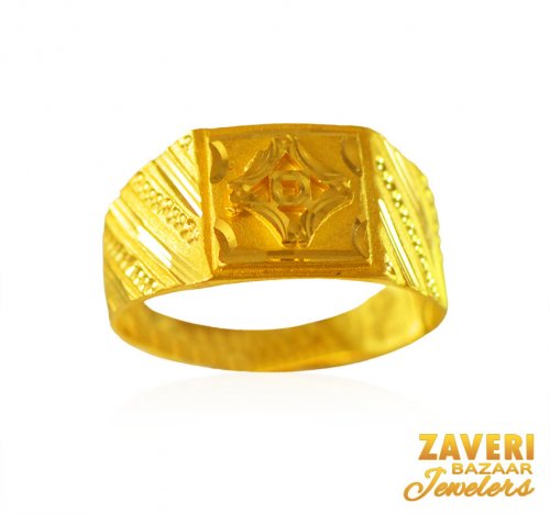 22kt Gold Mens Fancy Ring 