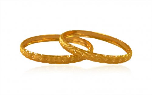 22K Gold Fancy Baby Kada (2 pc) 