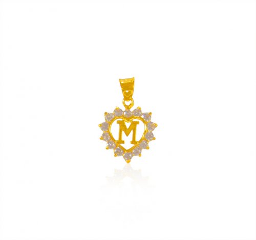 22 kt Gold Signity (M) Pendant 