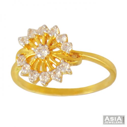 22K Gold Fancy Floral Ring 