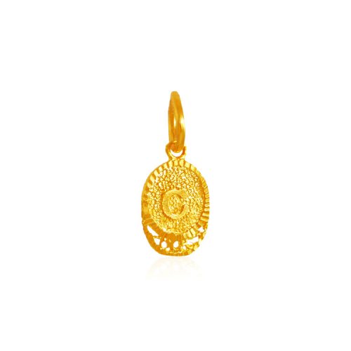 22Karat Gold (C) Initial Pendant 