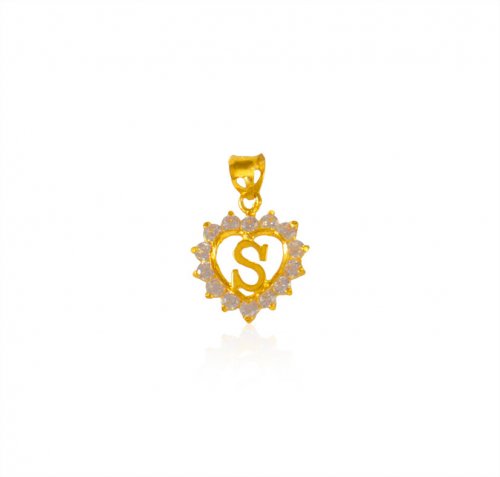22 kt Gold Signity (S) Pendant 