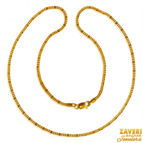 22Karat Gold Fancy Cubic Chain 