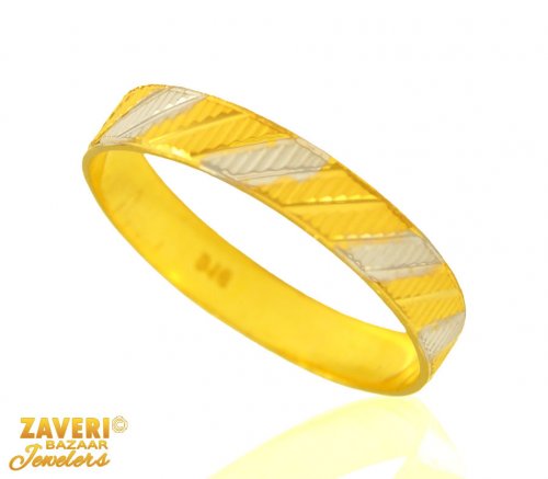 22 Kt Two Tone Gold Band 