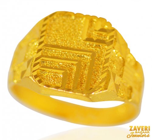 22KT Gold Mens Fancy Ring 