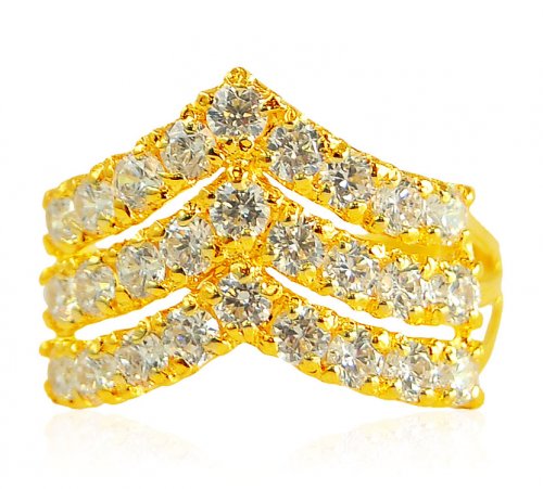 22kt Gold CZ Ring 
