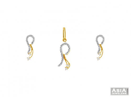 Gold 14K Delicate Pendant Set 