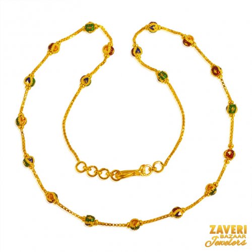 22K Gold Fancy Chain 16 inches  