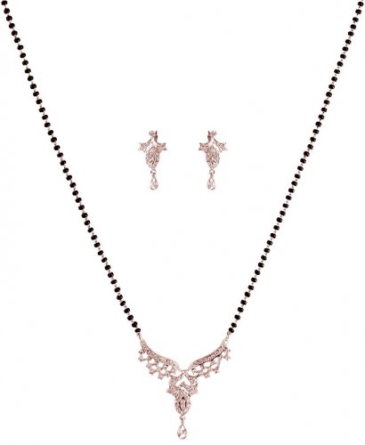MangalSutra Set 18K White Gold 