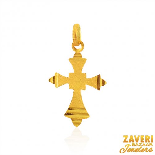 22 Karat Gold Cross Pendant 