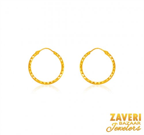 22Karat Gold Hoop Earrings  