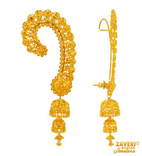 Beautiful Gold Jhumki Earrings  