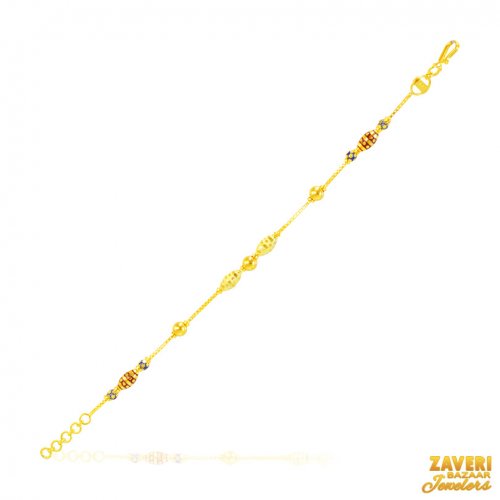22Kt Gold Meenakari Bracelet 