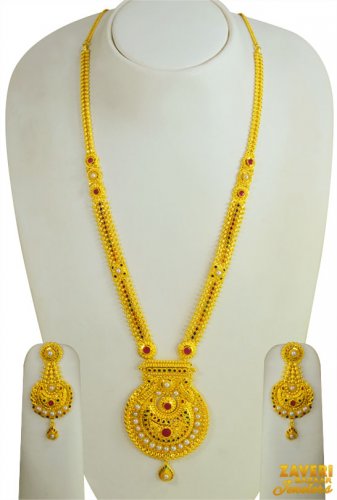 22Kt Gold Fancy Long Necklace 
