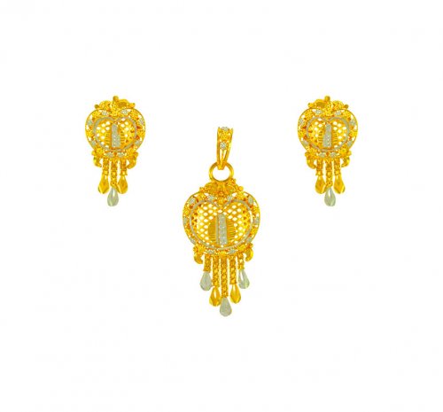 22kGold Fancy Pendant Set 