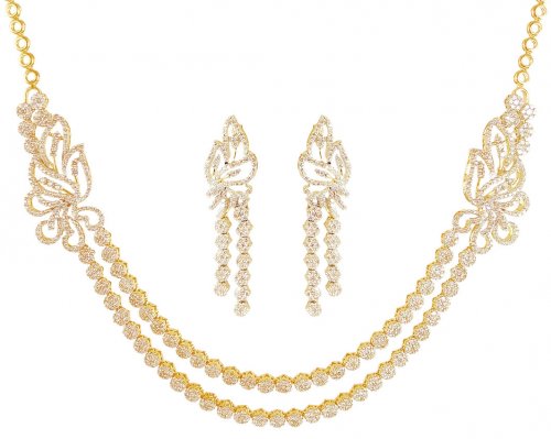 18K Gold Layered Diamond Set 