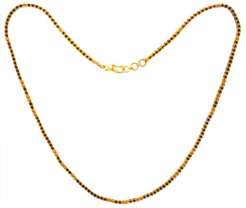 22KT Gold Beads Mangalsutra Chain 