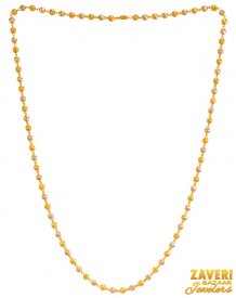 22Kt Gold Two Tone Beads Chain ( Long Chains (Ladies) )