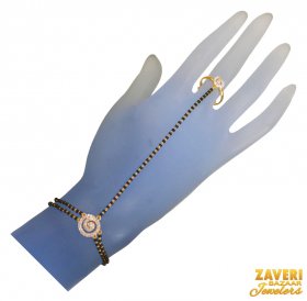 22Kt Gold Black Beads Panja (1 Pc) ( 22K Ladies Bracelets )