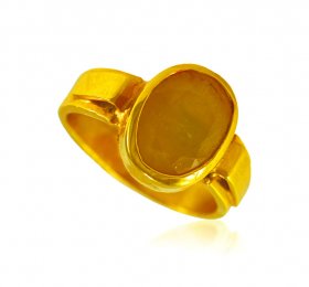 22 Karat Gold Yellow Sapphire Ring ( Gemstone Rings )