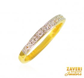 22kt Gold  CZ Band ( Gold Wedding Bands )