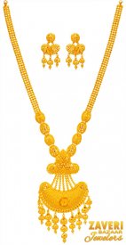22K Gold Patta Necklace Set