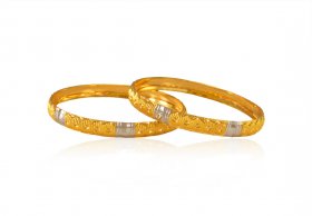 22k Gold Kids Kadas (2 Pcs) ( Baby Bangles )