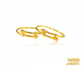 22 kt Gold Kids Bangles (2PC) ( Baby Bangles )