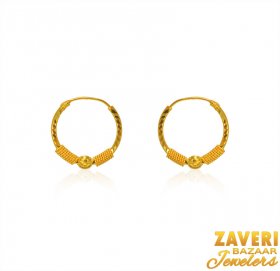 22 Karat Gold Hoop ( 22K Gold Hoops )