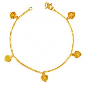 22k Gold Coins Bracelet for ladies ( 22K Ladies Bracelets )