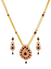 18k  Designer Tourmalin Diamond Set ( Diamond Necklace Sets )