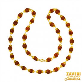 22 Karat Gold Rudraksh Mala  ( Mens Gold Chain )