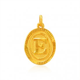 22K Gold Pendant (E) ( Gold Initial Pendants )