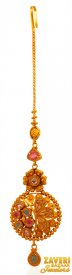 22Kt Gold Antique Maang Tikka ( 22k Gold Tikka )