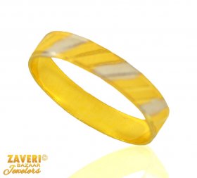 22 Kt Two Tone Gold Band